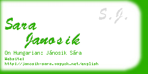 sara janosik business card
