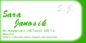 sara janosik business card